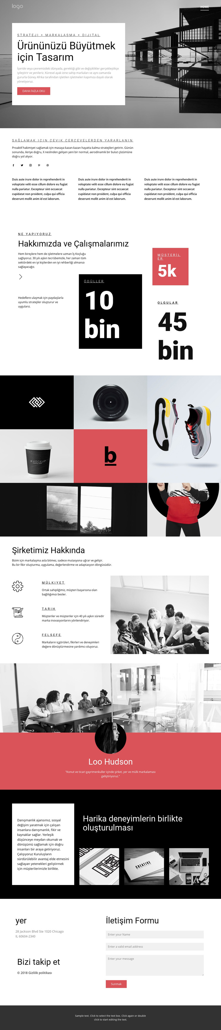 İş geliştirme ajansı Web Sitesi Şablonu