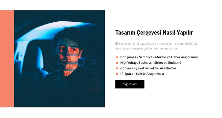 Çalışma iş çerçevesi Web Sitesi Şablonu