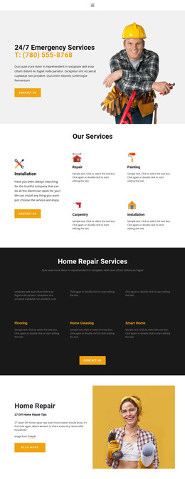 HTML Landing For Solving Household Problems