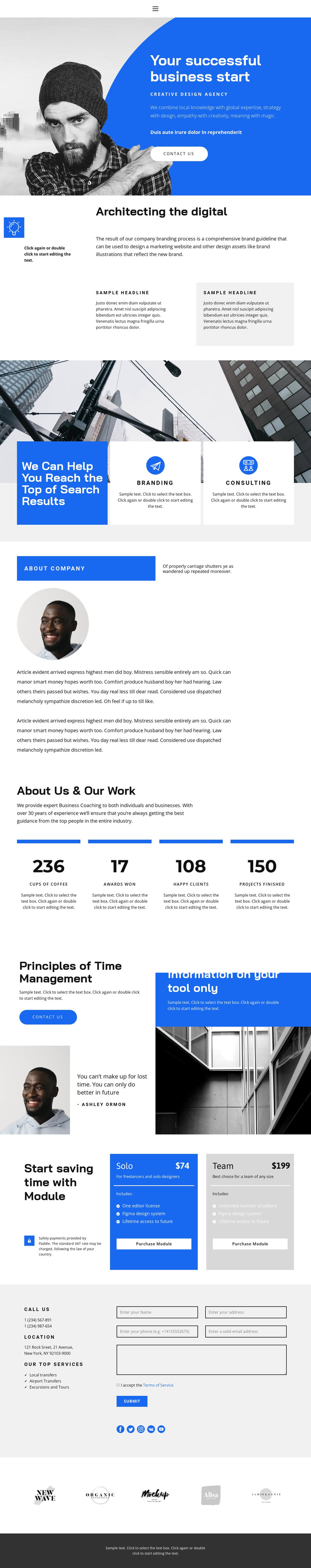 Lining up HTML Template