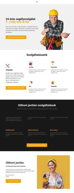 Háztartási problémák megoldása HTML Sablonok
