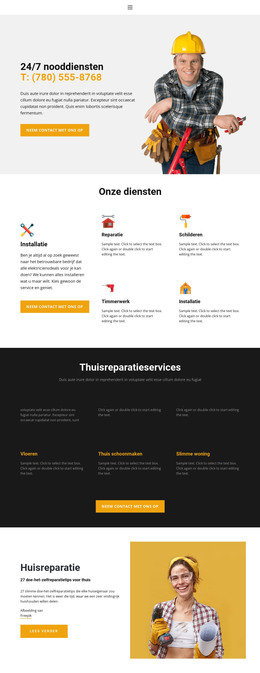 Huishoudelijke problemen oplossen HTML-sjablonen