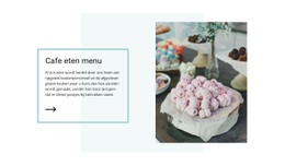 Pagina-Indeling Voor Veganistisch Cafémenu