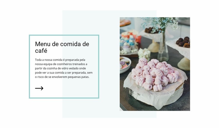 Menu de café vegano Landing Page