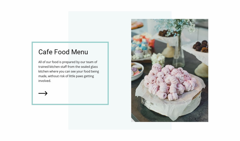 Vegan cafe menu Web Page Design
