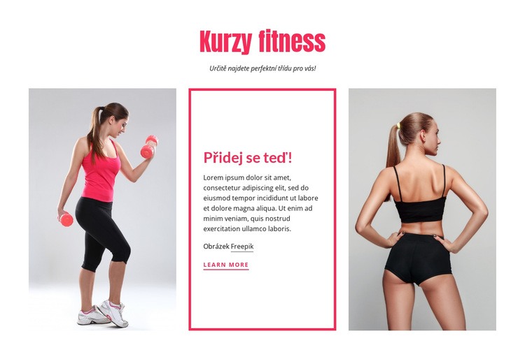  Kurzy fitness pro ženy Šablona webové stránky