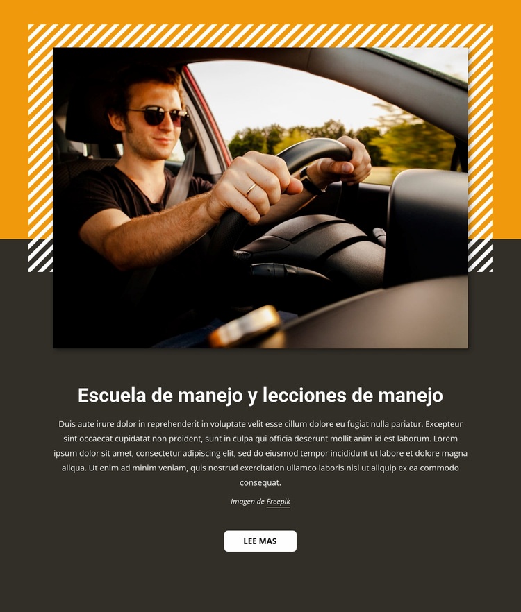 Clases de conducción de automóviles Creador de sitios web HTML
