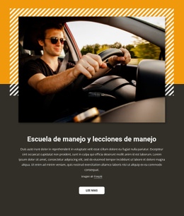 Clases De Conducción De Automóviles - Página De Destino Sencilla