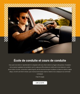 Cours De Conduite Automobile Modèle Épuré Et Minimal