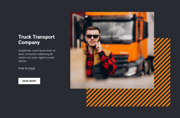 Truck Transport Services - Drag And Drop HTML Builder