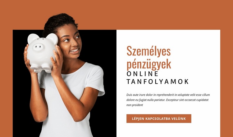 Személyi pénzügyi kurzusok WordPress Téma