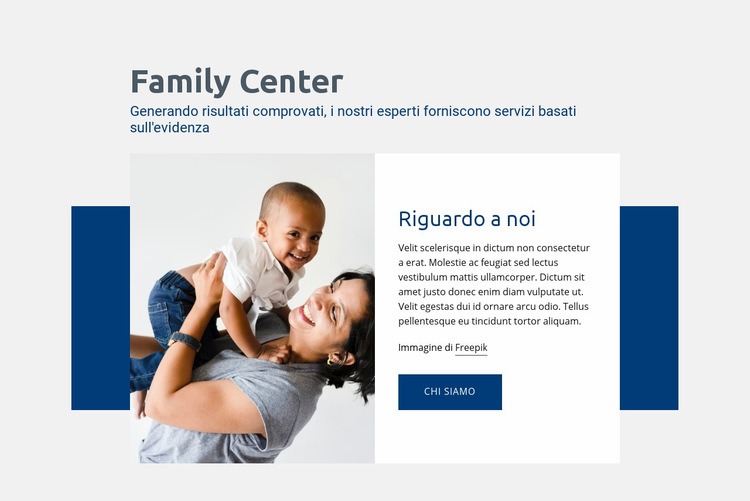 Servizi di centri familiari Costruttore di siti web HTML