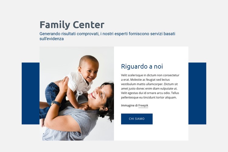 Servizi di centri familiari Modello CSS