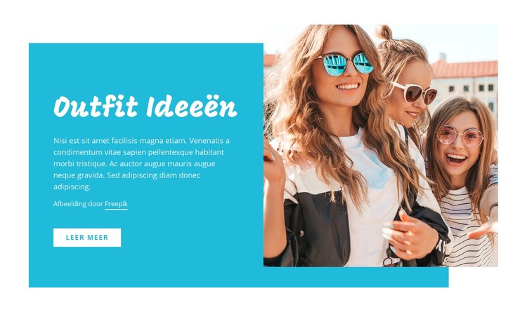 Outfit-ideeën, modetips CSS-sjabloon