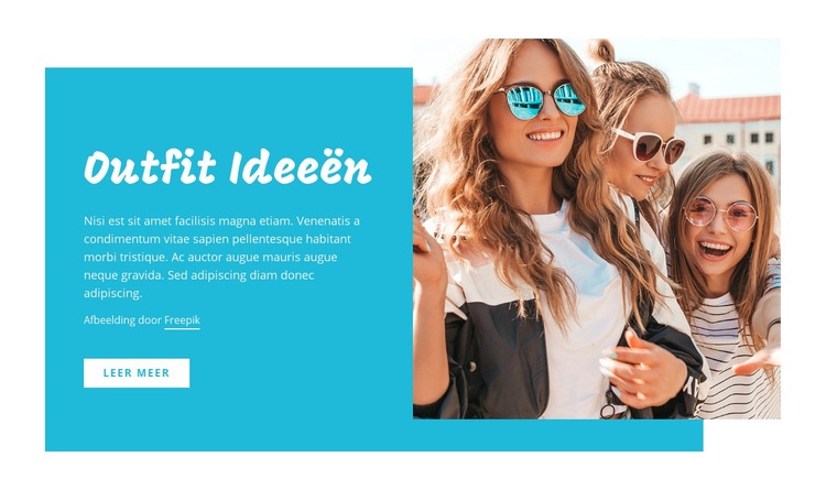 Outfit-ideeën, modetips Html Website Builder