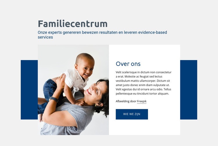 Diensten voor gezinscentra Website ontwerp