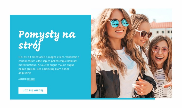 Pomysły na strój, porady modowe Szablon HTML5