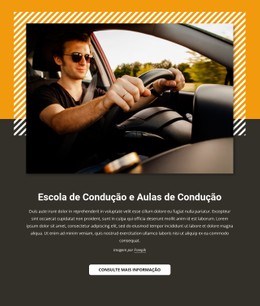 Aulas De Condução Automóvel Modelo Limpo E Mínimo