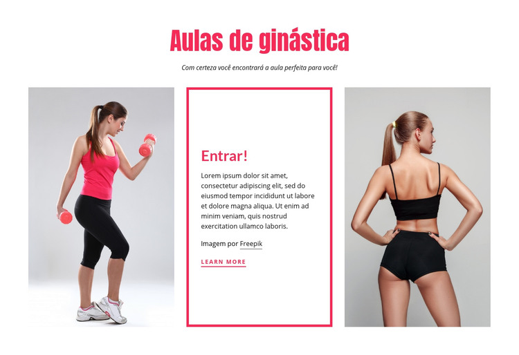  Aulas de fitness para mulheres Modelo HTML