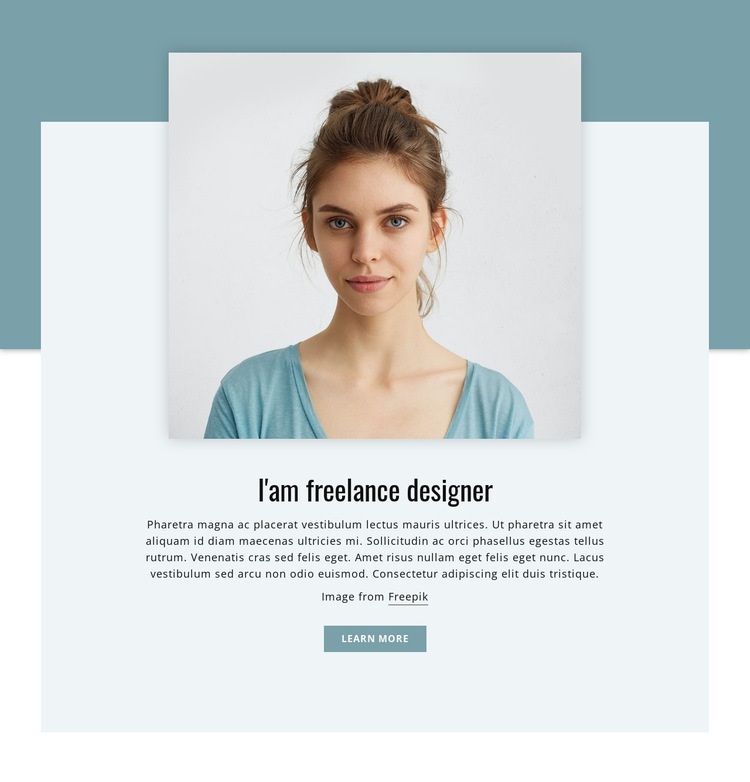 Jag är frilansande designer Html webbplatsbyggare