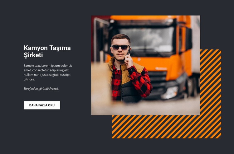 Kamyon taşıma hizmetleri HTML5 Şablonu