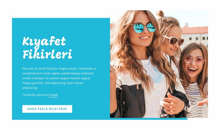 Kıyafet fikirleri, moda ipuçları HTML5 Şablonu