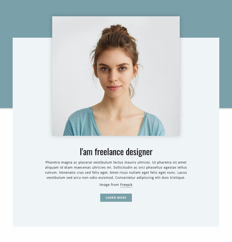 I'am freelance designer  Website Mockup