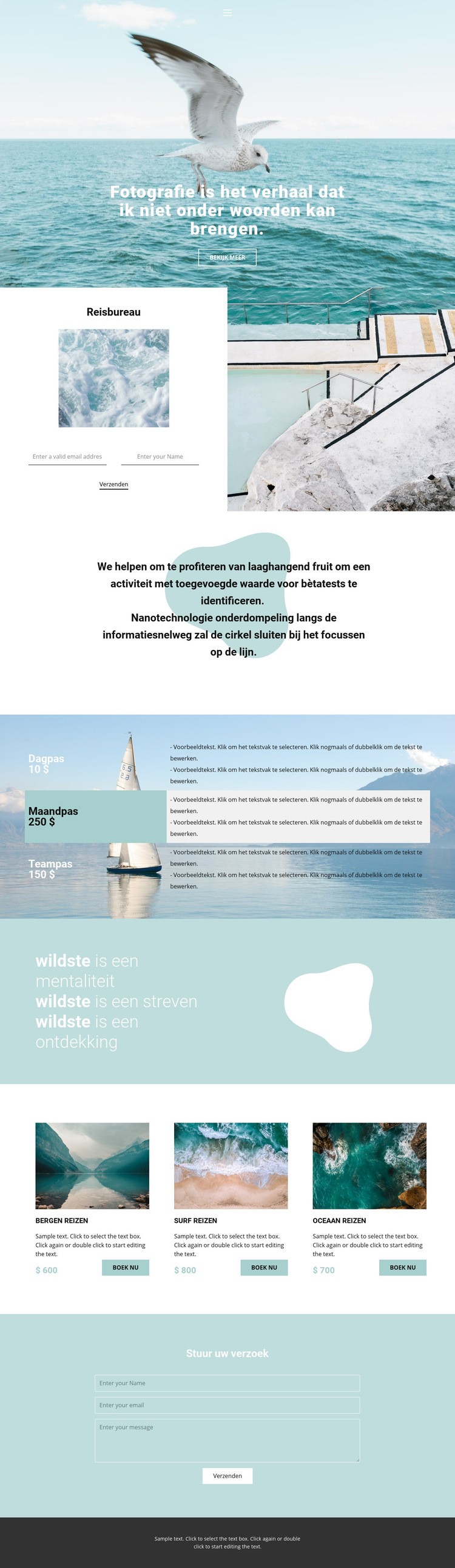 Reizen en foto Html Website Builder