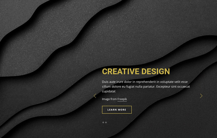 Area of graphic design Website Mockup