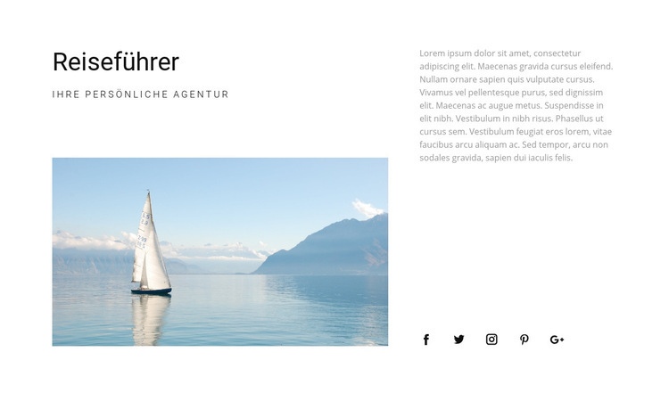 Ihr Reiseführer Website-Modell