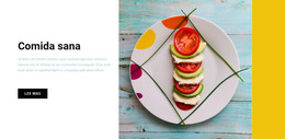 Café De Comida Sana: Plantilla De Página HTML
