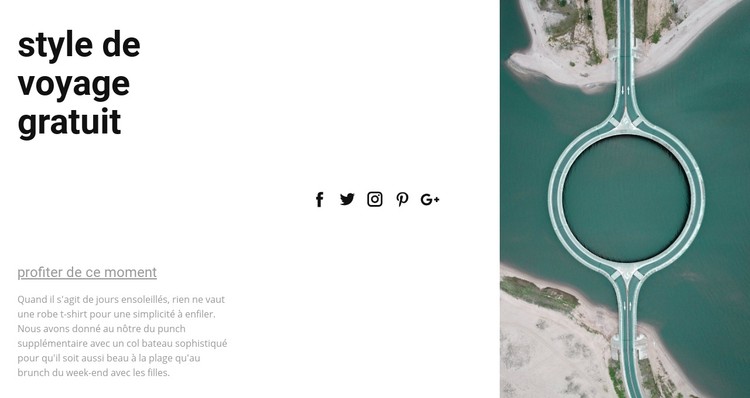 Style de voyage gratuit Modèle CSS