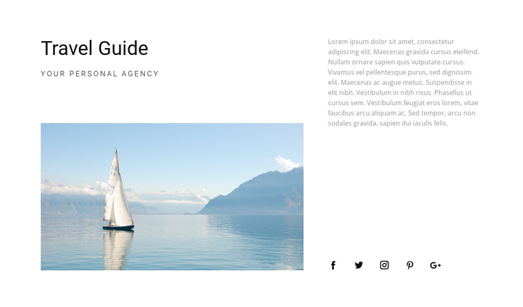 Your travel guide Joomla Page Builder