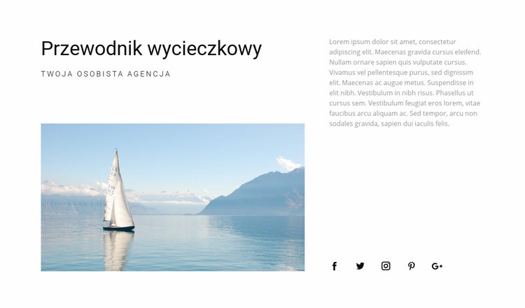 Twój przewodnik turystyczny Kreator witryn internetowych HTML