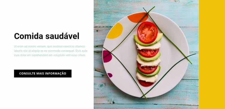 Café de comida saudável Design do site