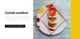 Café De Comida Saudável - Maquete De Site Personalizada