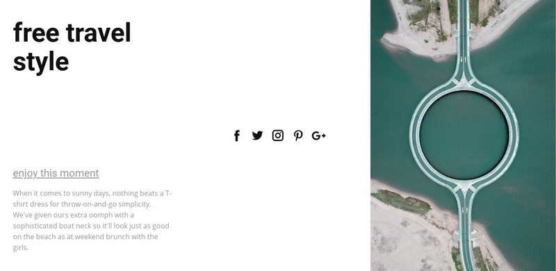 Free travel style Squarespace Template Alternative