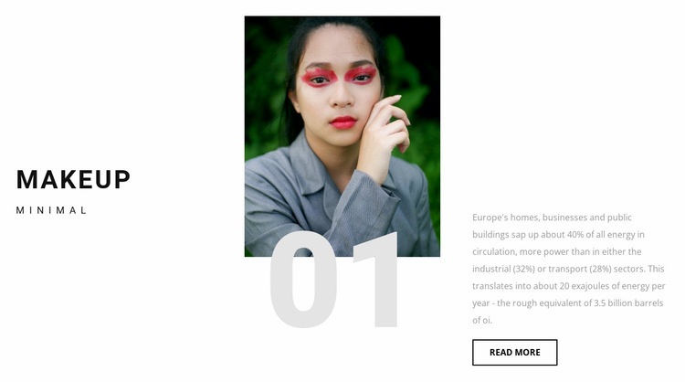 Mode- och skönhetssalong Html webbplatsbyggare