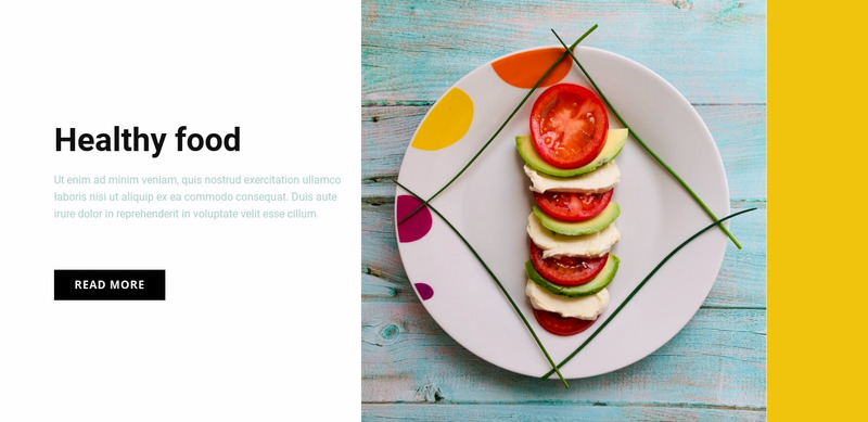 Healthy food cafe Web Page Design