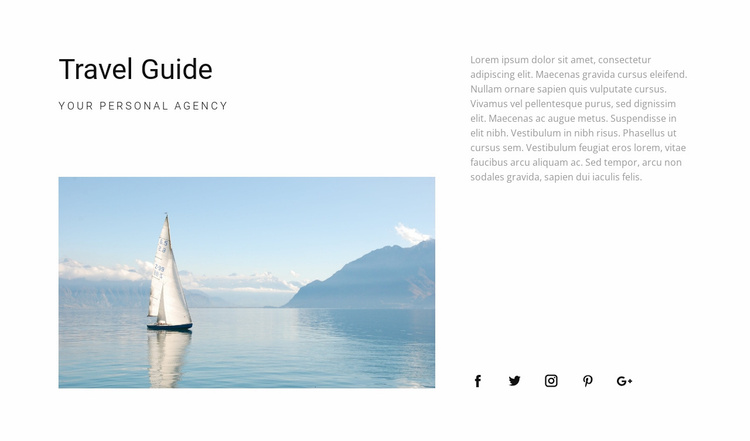Your travel guide Landing Page