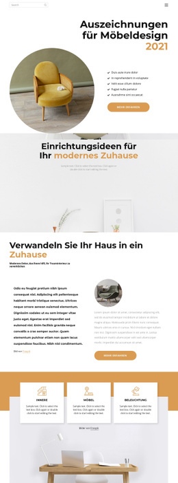 Designpreis - Kostenlose Zielseite, Vorlage HTML5