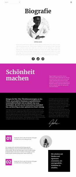 Stylistenbiografie – Premium-Joomla-Template