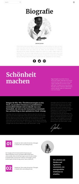 Kostenlose Online-Vorlage Für Stylistenbiografie