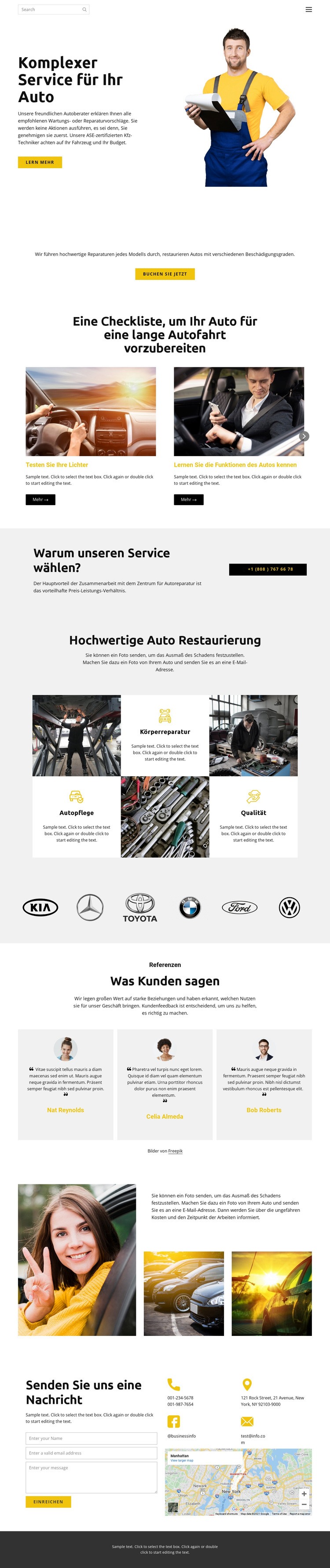 Autowerkstatt Website Builder-Vorlagen