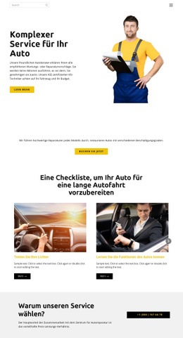 Autowerkstatt – Fantastisches Website-Modell