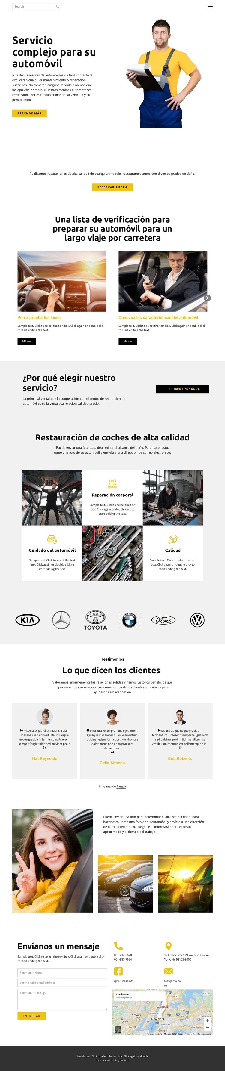 Servicio de auto Creador de sitios web HTML