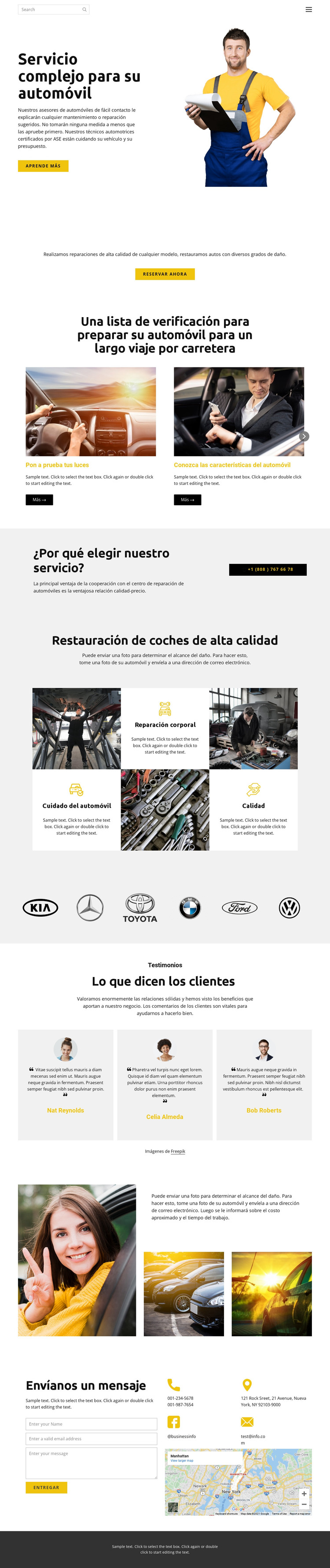 Servicio de auto Plantilla HTML