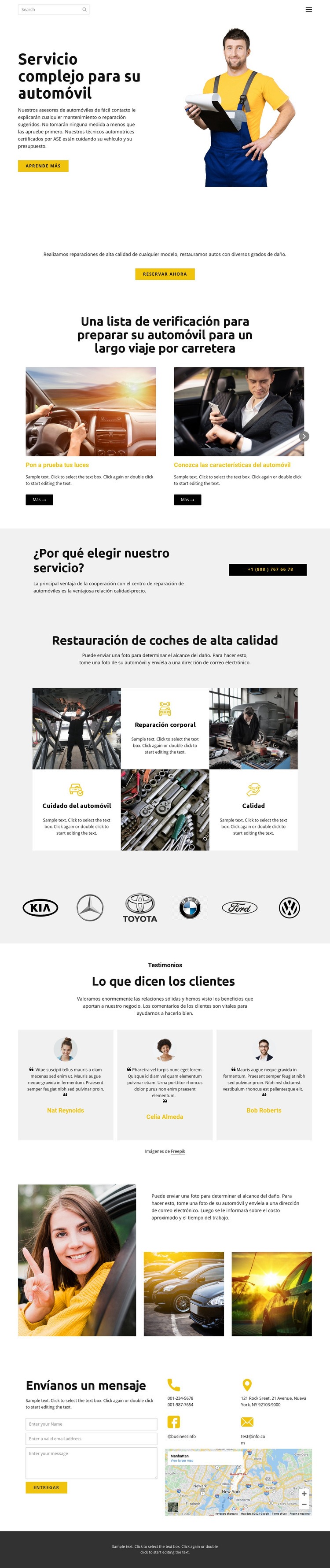 Servicio de auto Plantilla HTML5