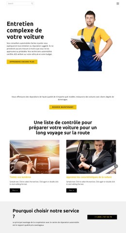 Service Automobile – Superbe Maquette De Site Web