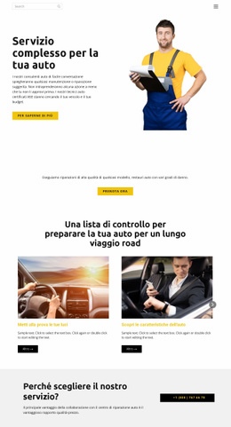 Servizio Auto - Modello Di Sito Web A Pagina Singola